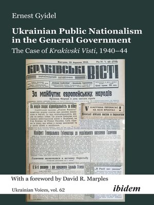 cover image of Ukrainian Public Nationalism in the General Government